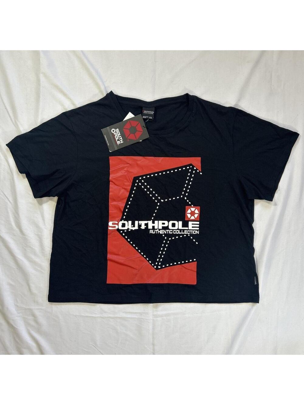 NWT Southpole Men's Black and Red Tshirt